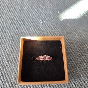 9ct gold ruby and diamond ring